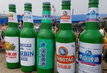 啤酒瓶雕塑供給，戶外雕塑，玻璃鋼啤酒瓶雕塑選用