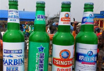 啤酒瓶雕塑制作選用，景區(qū)案例，仿古彩繪工藝制造商