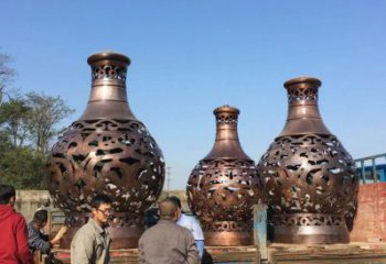 銅花瓶雕塑精選，戶外雕塑，景觀銅花瓶雕塑優(yōu)價(jià)