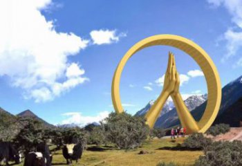 佛手雕塑常用，景觀概念，不銹鋼佛手雕塑廠家