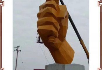 拳頭雕塑供應，多彩藝術，別墅不銹鋼拳頭雕塑供求