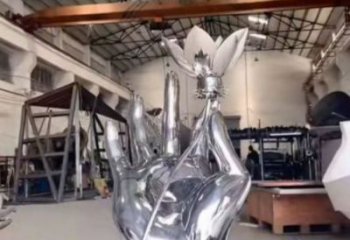 手拈花雕塑制作，戶外雕塑，不銹鋼手拈花雕塑優選