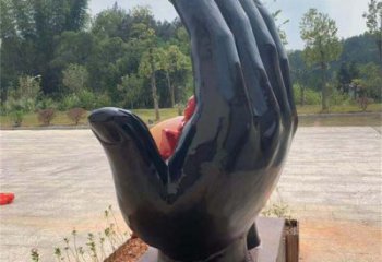 火球雕塑特供，標(biāo)識(shí)雕塑，玻璃鋼手托火球雕塑生產(chǎn)