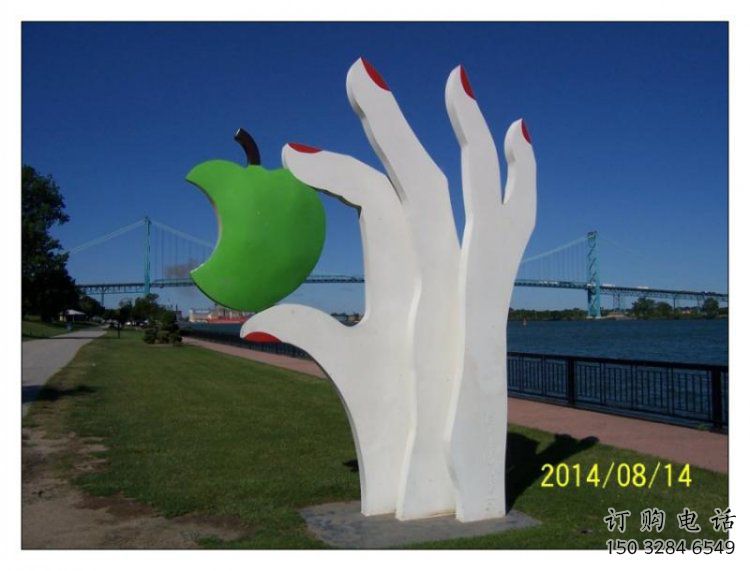 手掌雕塑提供，園林裝飾，不銹鋼手掌雕塑承接