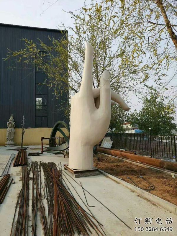 手指雕塑訂做，街景小品，不銹鋼一指禪雕塑廠家