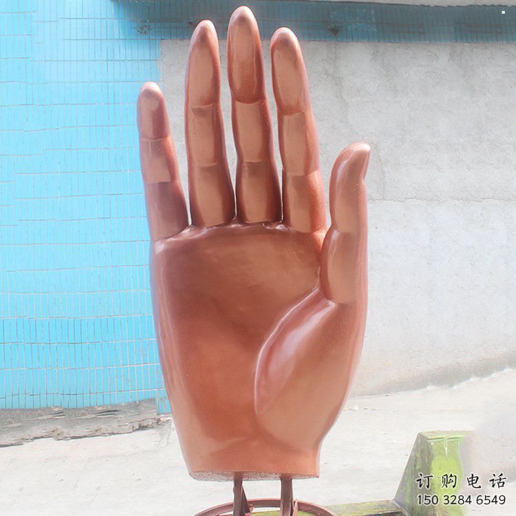 手指雕塑定做，美陳雕塑，不銹鋼手指雕塑精品