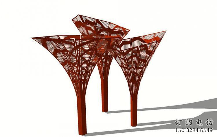遮陽樹雕塑定制，小區雕塑，不銹鋼遮陽樹雕塑提供