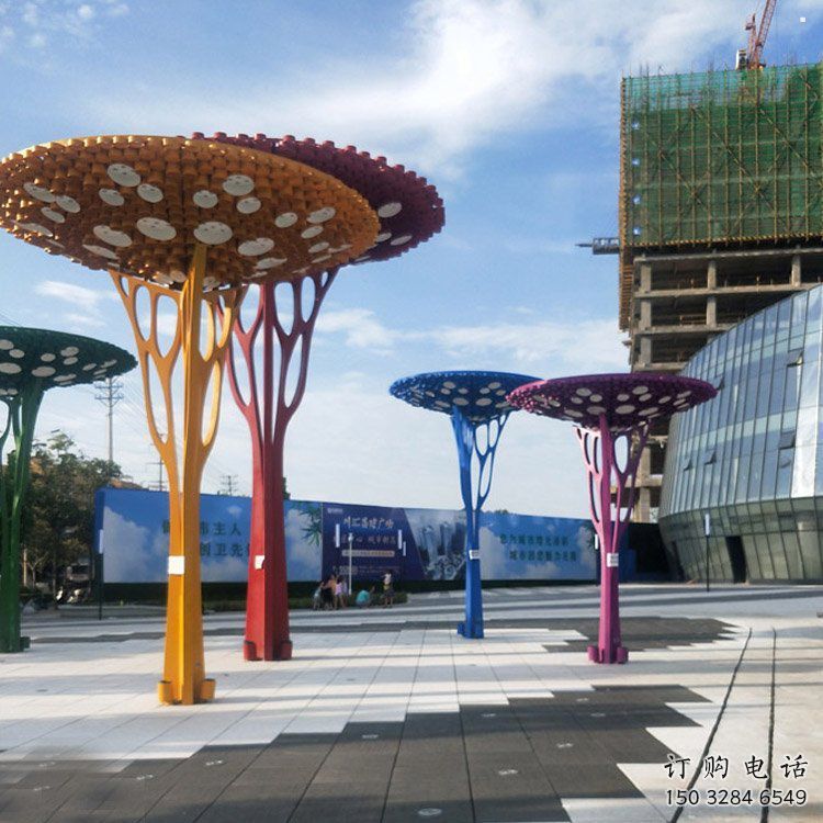 遮陽樹雕塑優價，鋼管組合，不銹鋼遮陽樹雕塑制作