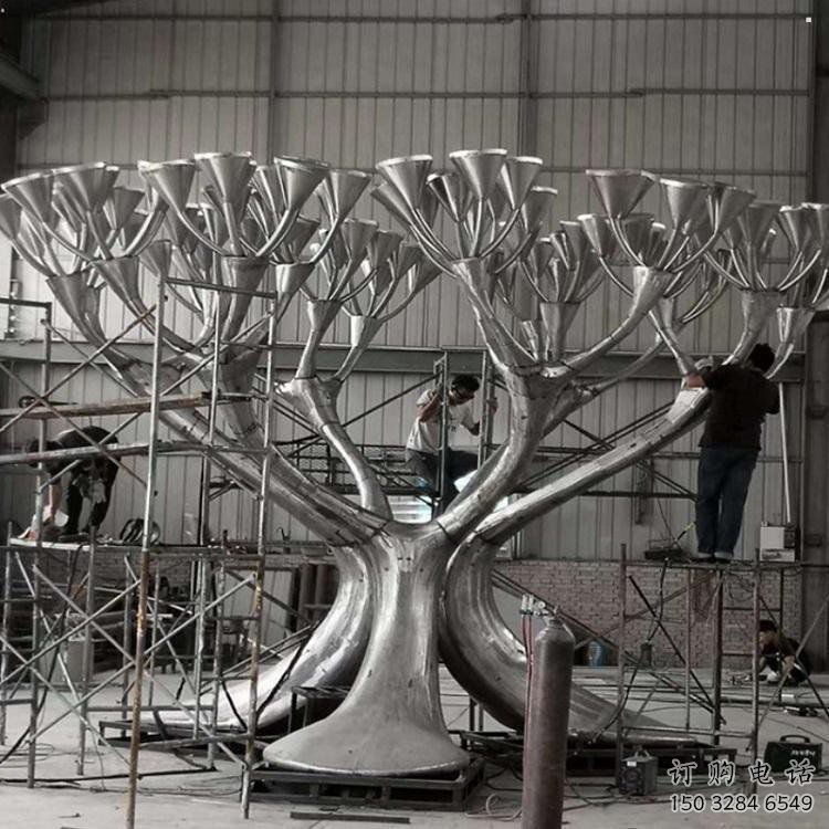 鏤空樹雕塑制造，景觀擺件，鏤空遮陽樹雕塑選定