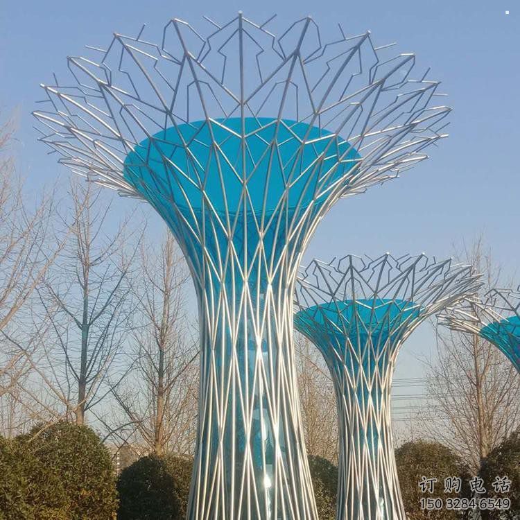 大型鏤空樹雕塑常用，戶外擺放，烤漆鏤空樹雕塑廠