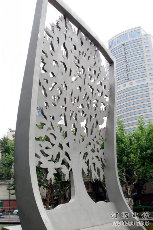 鏤空樹雕塑精品，白鋼構件，鏤空剪紙樹雕塑制造廠