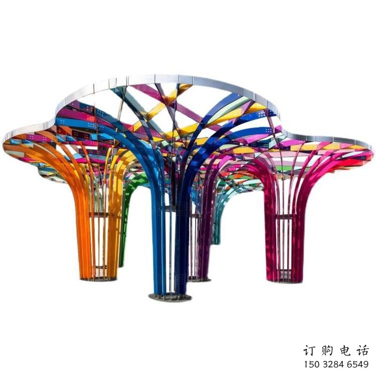 燈光樹雕塑，標識雕塑，燈光蘑菇樹雕塑制造廠家