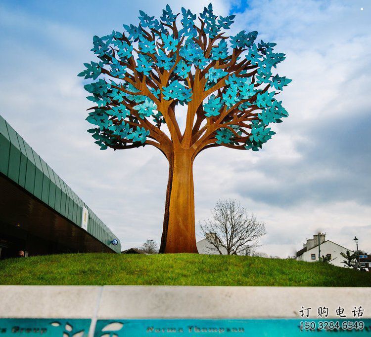 傘樹雕塑通用，戶外雕塑，戶外鏤空傘樹雕塑供應(yīng)