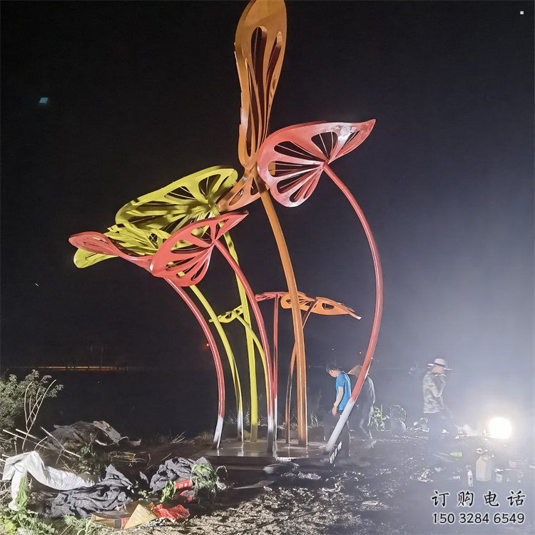 芭蕉葉雕塑精選，露天雕塑，不銹鋼芭蕉葉雕塑制作廠家