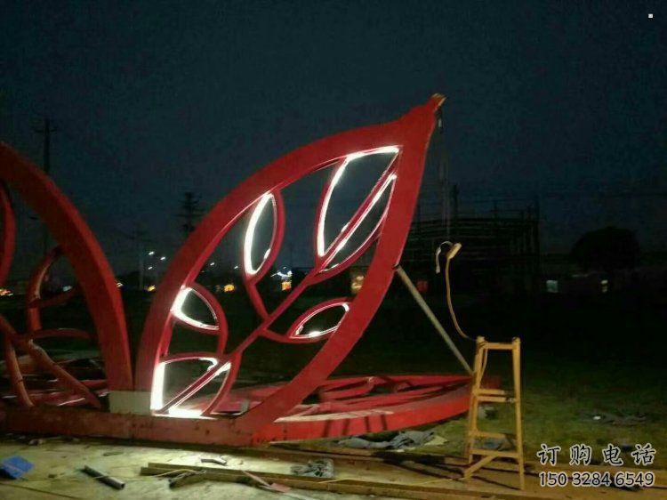 燈光樹葉雕塑精選，景觀概念，燈光樹葉雕塑生產(chǎn)廠家