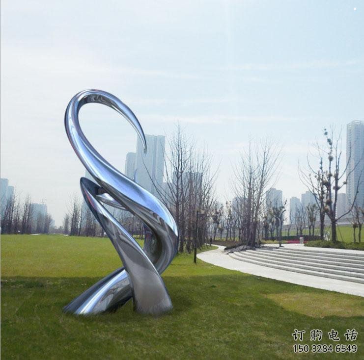 樹芽雕塑點擊，圓雕體系，抽象不銹鋼樹芽雕塑廠家