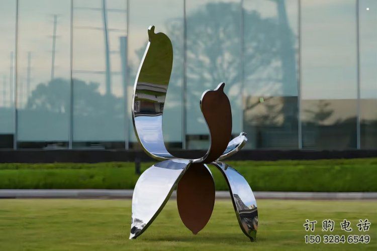 四葉草雕塑通用，廣場(chǎng)雕塑，不銹鋼四葉草雕塑制作