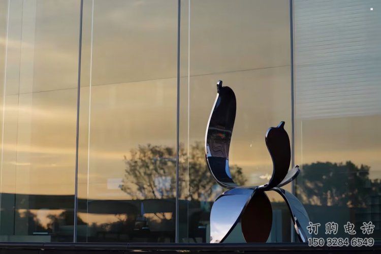 四葉草雕塑生產，鋼管組合，不銹鋼四葉草雕塑展品