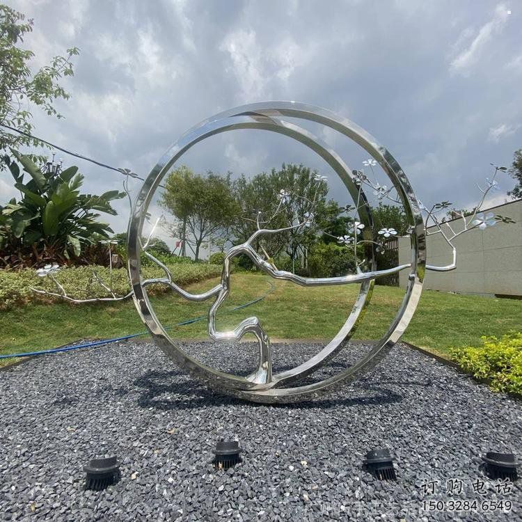 圓環(huán)樹雕塑承接，鍛造工藝，不銹鋼圓環(huán)樹雕塑訂做