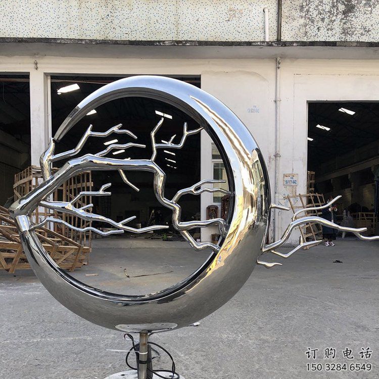 圓環(huán)樹雕塑供應，景觀雕塑，不銹鋼圓環(huán)樹雕塑廠家