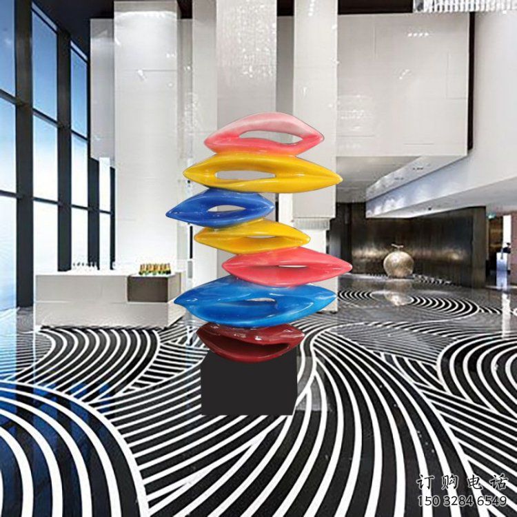室內水滴雕塑，拉絲景觀雕塑，抽象效果
