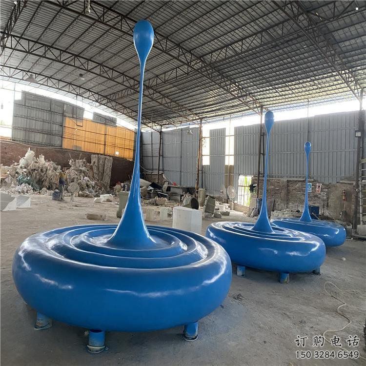 水滴雕塑觀賞型，街景小品，烤漆水滴雕塑常用