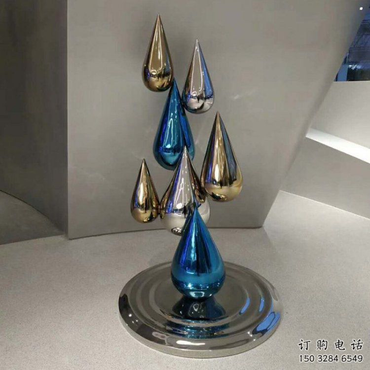 淚滴雕塑展品，小區雕塑，不銹鋼淚滴雕塑精選