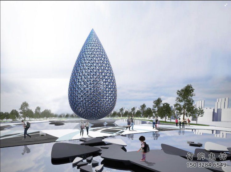 住宅小區水珠雕塑