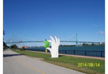 手掌雕塑制造，廣場雕塑，制造不銹鋼手掌雕塑廠家