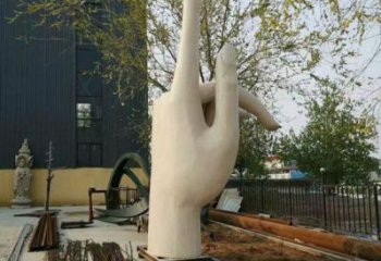 手指雕塑訂做，街景小品，不銹鋼一指禪雕塑廠家