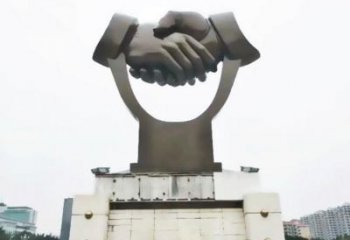 握手雕塑定價，室外雕塑，不銹鋼握手雕塑廠家精品