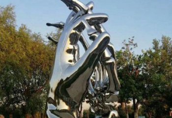 握手雕塑訂做，景觀雕塑，不銹鋼握手雕塑廠家提供