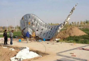 書卷雕塑供應，市標雕塑，不銹鋼書卷雕塑生產商