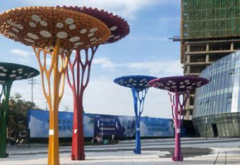 遮陽樹雕塑優價，鋼管組合，不銹鋼遮陽樹雕塑制作