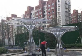 遮陽(yáng)樹雕塑制作，城市裝飾，鏤空遮陽(yáng)樹雕塑廠