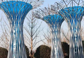 金屬鏤空樹雕塑承接，陸地擺件，烤漆鏤空樹雕塑制造商