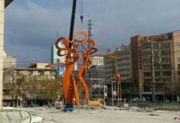 金屬鏤空樹雕塑制造商，鋼管組合，烤漆樹雕塑優選