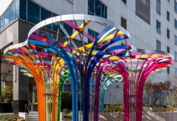 燈光樹雕塑服務(wù)商，美陳雕塑，燈光蘑菇樹雕塑精選