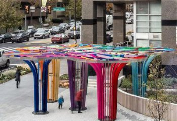 燈光樹雕塑選定,園林裝飾,大型燈光蘑菇樹雕塑公司