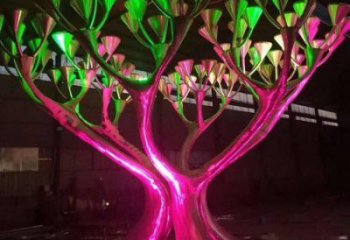 戶外燈光樹雕塑通用,陸地擺件,燈光蘑菇樹雕塑優選