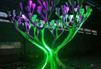 制造燈光樹雕塑,鋼管組合,燈光蘑菇樹雕塑制作廠家