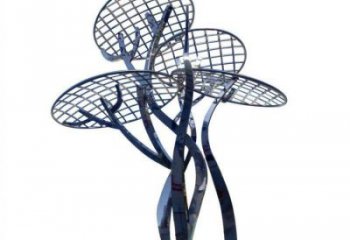 蘑菇樹雕塑廠家,標識雕塑,鏤空蘑菇樹雕塑供給