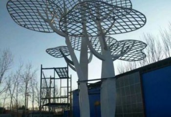 蘑菇樹雕塑定制,廣場系列,商場鏤空蘑菇樹雕塑供需