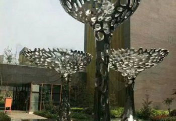 蘑菇樹雕塑生產商,街頭藝術,藝術鏤空蘑菇樹雕塑精選