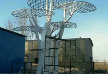 蘑菇樹雕塑制作,景區雕塑,城市鏤空蘑菇樹雕塑提供