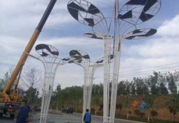 芭蕉葉雕塑精選，景區(qū)雕塑，不銹鋼芭蕉葉雕塑提供