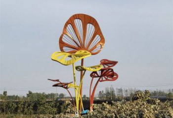 芭蕉葉雕塑制造商，小區擺件，不銹鋼芭蕉葉雕塑提供