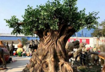 仿真樹雕塑精選，小區擺件，玻璃鋼仿真樹雕塑選用