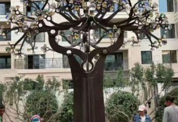 風鈴樹雕塑服務商，街景小品，不銹鋼風鈴樹雕塑服務商