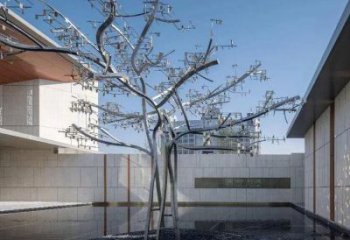 風鈴樹雕塑通用，鍛造工藝，不銹鋼風鈴樹雕塑通用